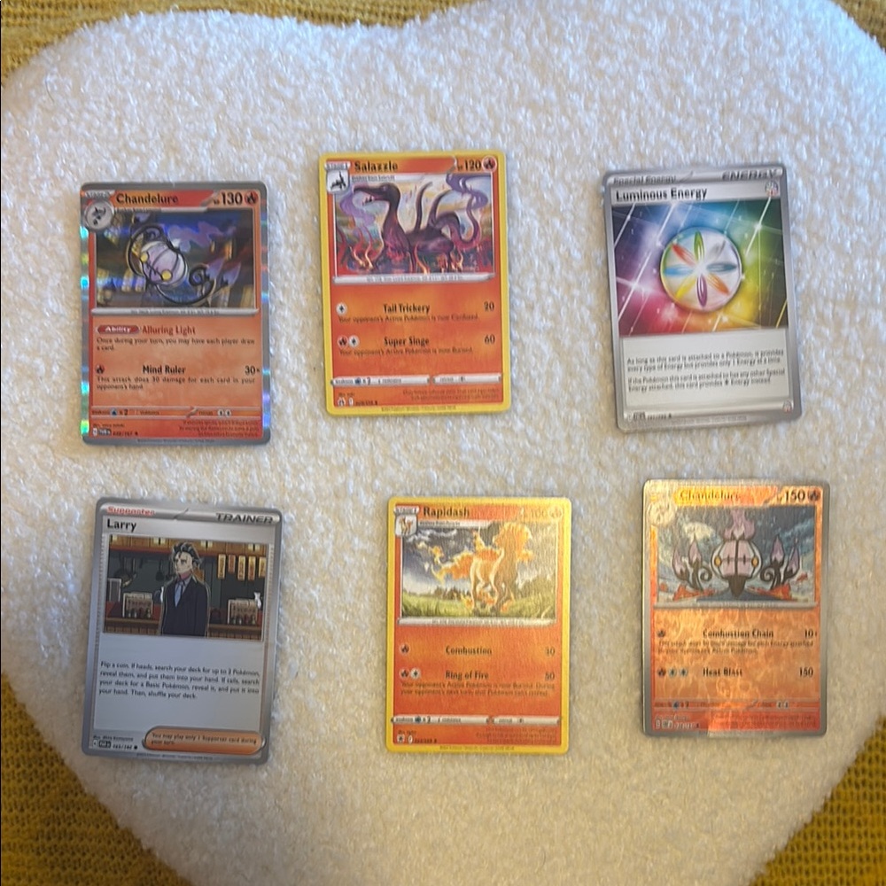 Pokemon Trading Cards Set - Red, Orange, Silver